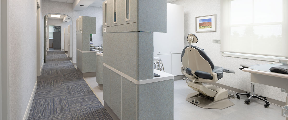 Hallway to the operatory area at Drs. Ward & Vaurdy dental office